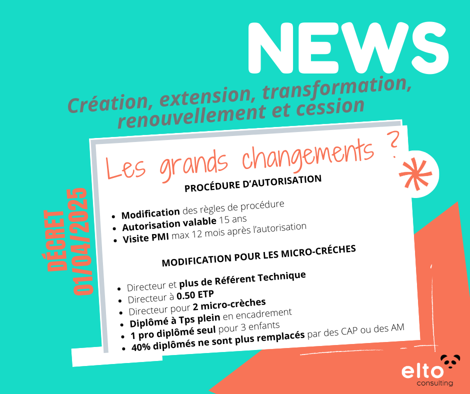 ELTO CONSULTING : Nouveau décret pour les crèches 